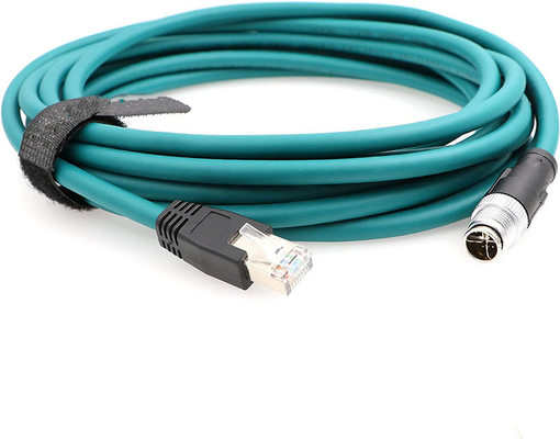 M12 8 Θέση X Κώδικας προς RJ45 Βιομηχανικό καλώδιο Ethernet για Cognex In 8200 8400 Series IP67 Αδιάβροχο