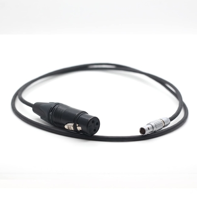 45cm Alexa Mini Audio In Cable XLR 3 Πιν προς Lemo 0B 6 Πιν αρσενικό ακουστικό θύρα διπλή γραμμή