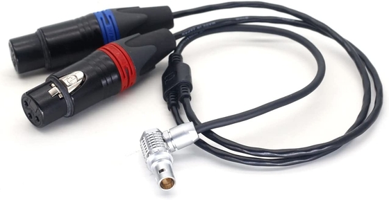 Arri Alexa Mini LF Ακουστικό καλώδιο XLR 3 Πιν προς δεξιά γωνία 0B 6 Πιν αρσενικό σύνδεσμο Ακουστικού διπλού καναλιού