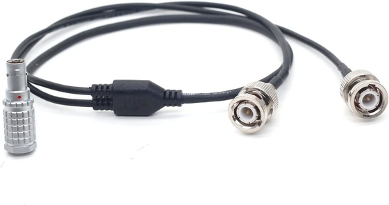 Ηχητικές συσκευές XL-LB2 0B 5pin δεξιά γωνία προς διπλό κωδικό χρόνου BNC Input Output Cable 60cm