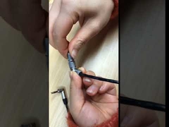 Στρογγυλοί συνδετήρες Lemo Push Pull Right Angle Μεταλλικό επίστρωμα